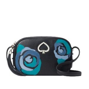 Kate Spade Kortney Camera Bag Black Teal Floral